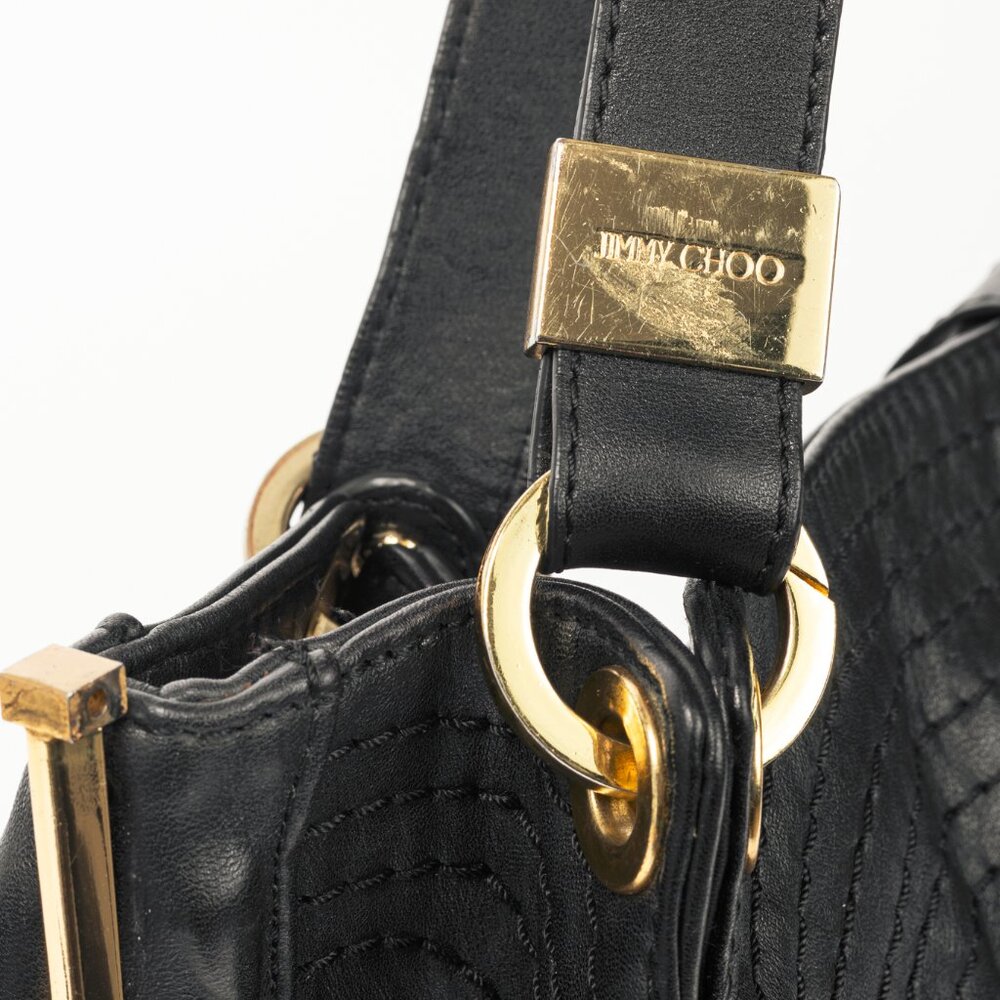 Jimmy Choo Alex Black Leather Hobo - Picture 7 of 15